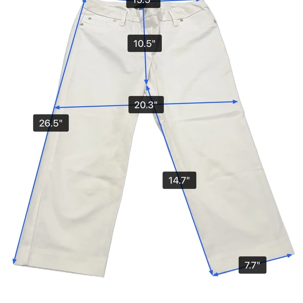 Zac & Rachel White Wide-Leg Cropped Jeans - Picture 3 of 3